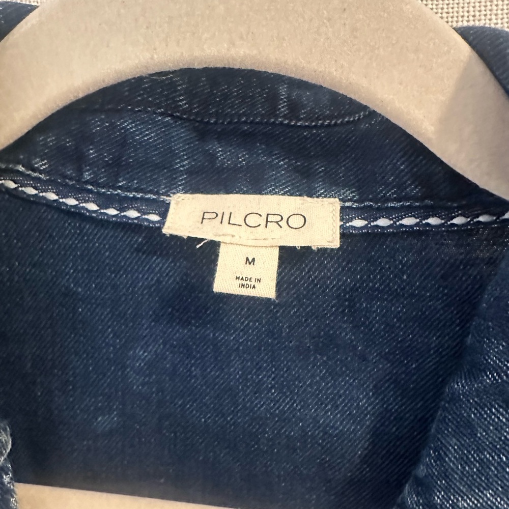 Pilcro Blue Button Down Shirt - Picture 7 of 13
